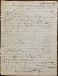 Manuscrito de 'El retablo de maese Pedro'. Manuel de Falla. Museo Ignacio Zuloaga – Castillo de Pedraza