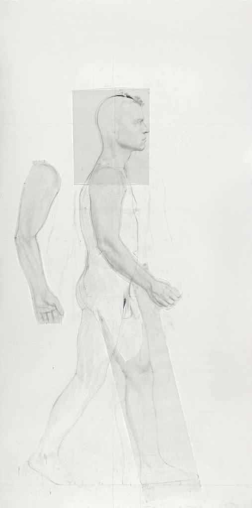 Antonio López. Diferentes movimientos para 'Escultura de hombre andando, Fernando', 2009-2011.