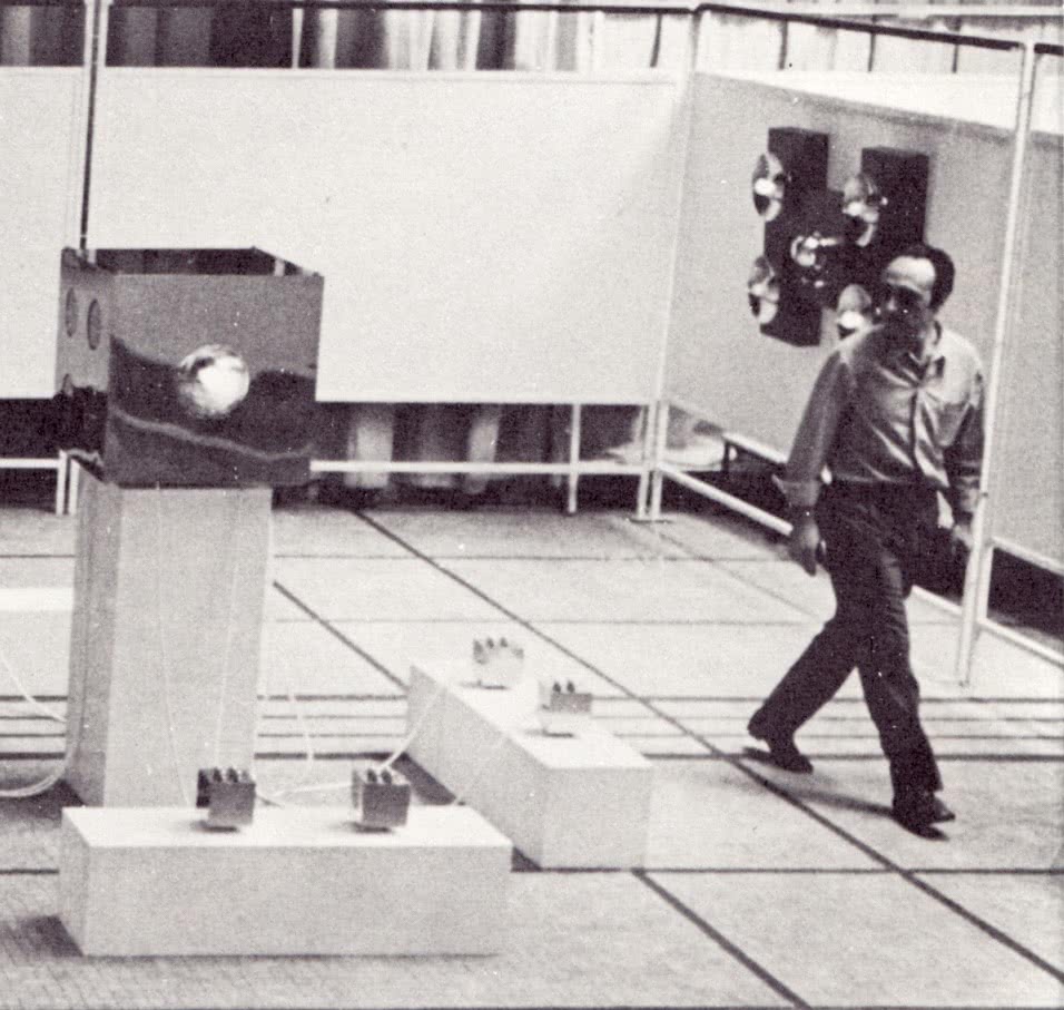 Luis González Núñez 'Lugán' en la Bienal de São Paulo de 1973.