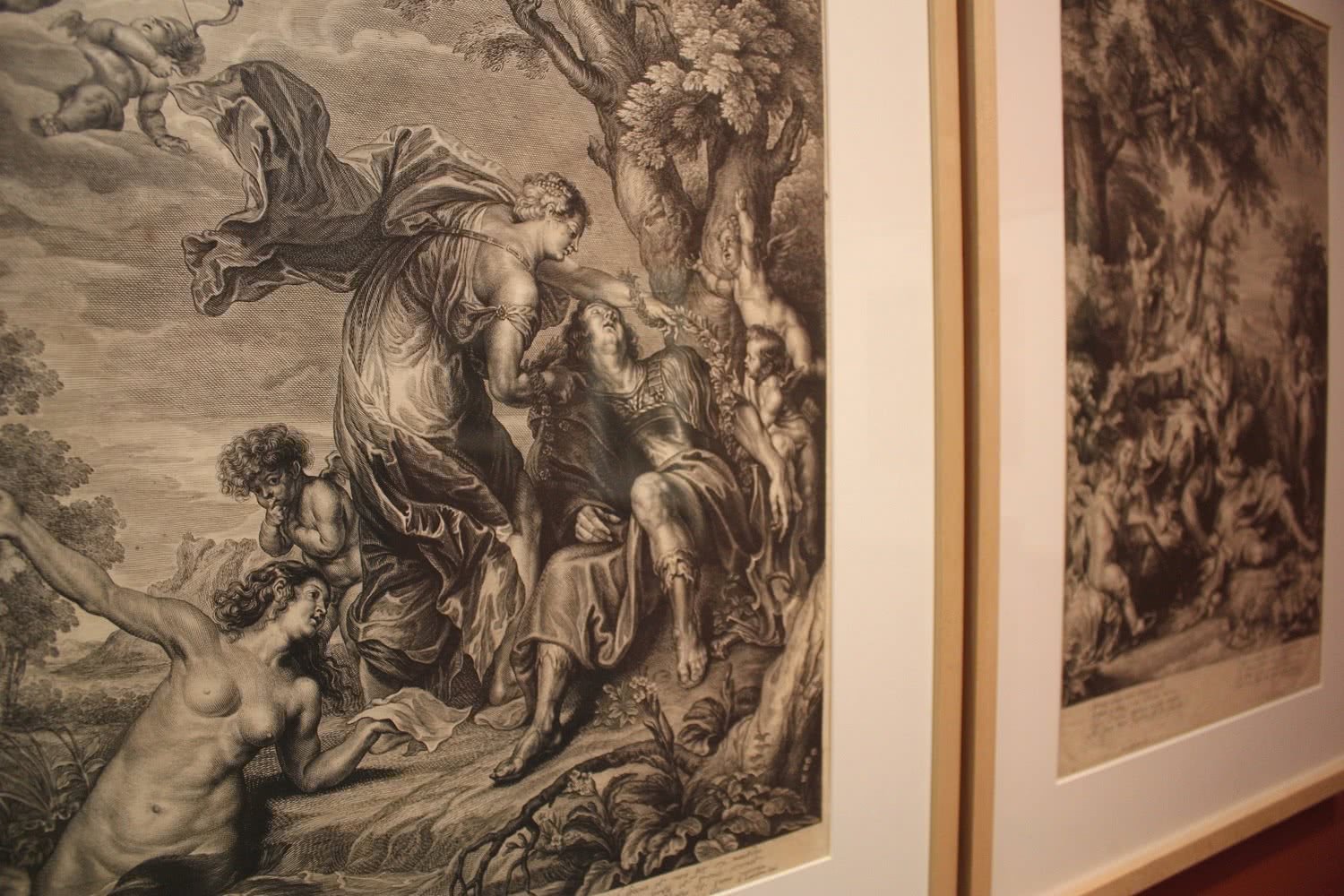 Vista de la exposición Rubens, Van Dyck y la Edad de Oro del grabado flamenco. 2015. Biblioteca Nacional de España. Foto: Luis Martín.