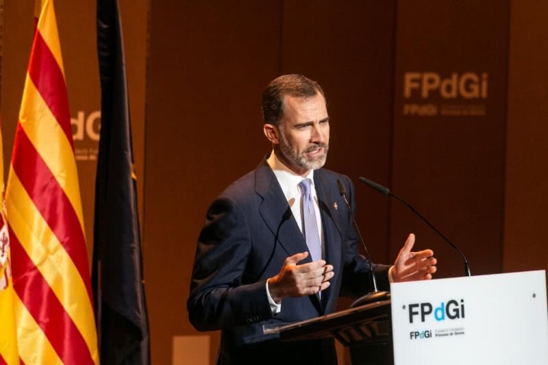 El Rey en la ceremonia de entrega de la última edición de los Premios FPdGi.
