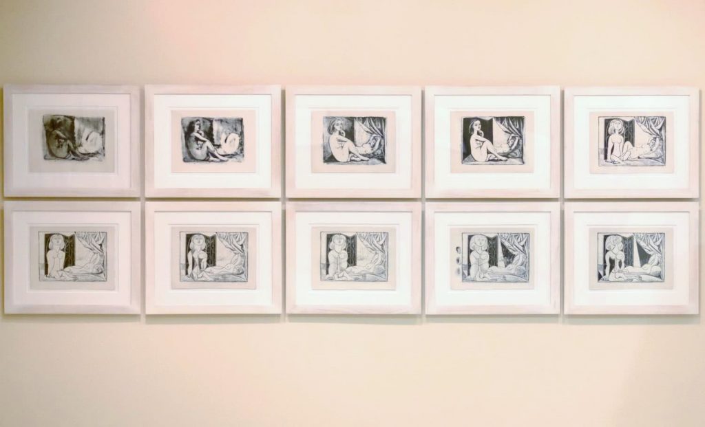 Vista de la exposición 'La línea ininterrumpida. Picasso, Fín, Vilató, Xavier'.