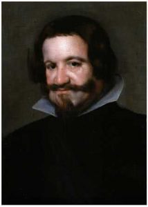El Conde duque de Olivares. Taller de Diego Velázquez. Óleo sobre lienzo. 57 x 40 cm.