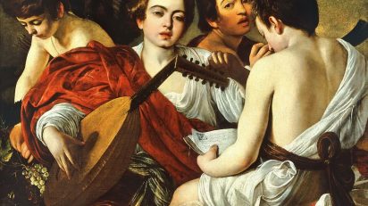 Caravaggio. Los músicos c. 1594-95. Óleo sobre lienzo. 92,1 x 118,4 cm. The Metropolitan Museum, New York, Rogers Fund.