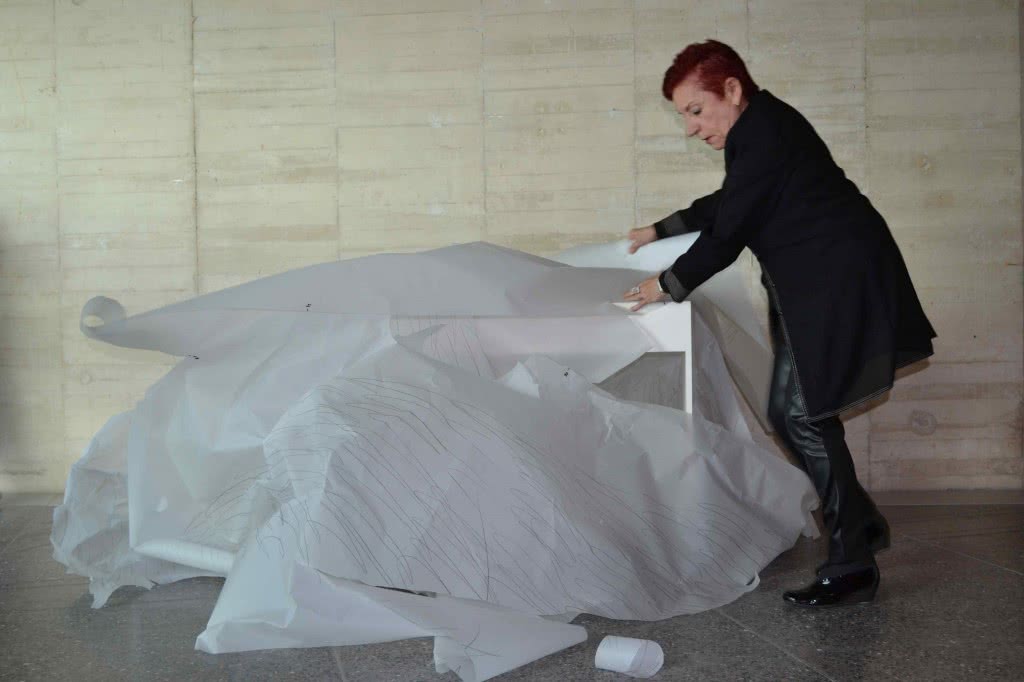 Concha Jerez. Performance celebrada en el MUSAC (León) el 19/10/2014.