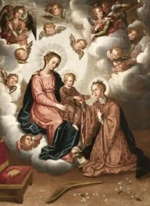 Desposorios místicos de Santa Inés (ca 1628). Francisco Pacheco.