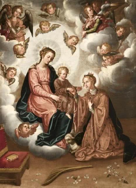 Desposorios místicos de Santa Inés (ca 1628). Francisco Pacheco.