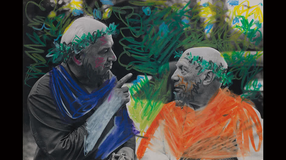 Picasso et Jacques Couelle, 1960.