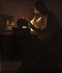 La Magdalena penitente del espejo. Georges de La Tour. Óleo sobre lienzo, 113 x 92,7 cm. Washington, National Gallery of Art. Alisa Mellon Bruce Fund.