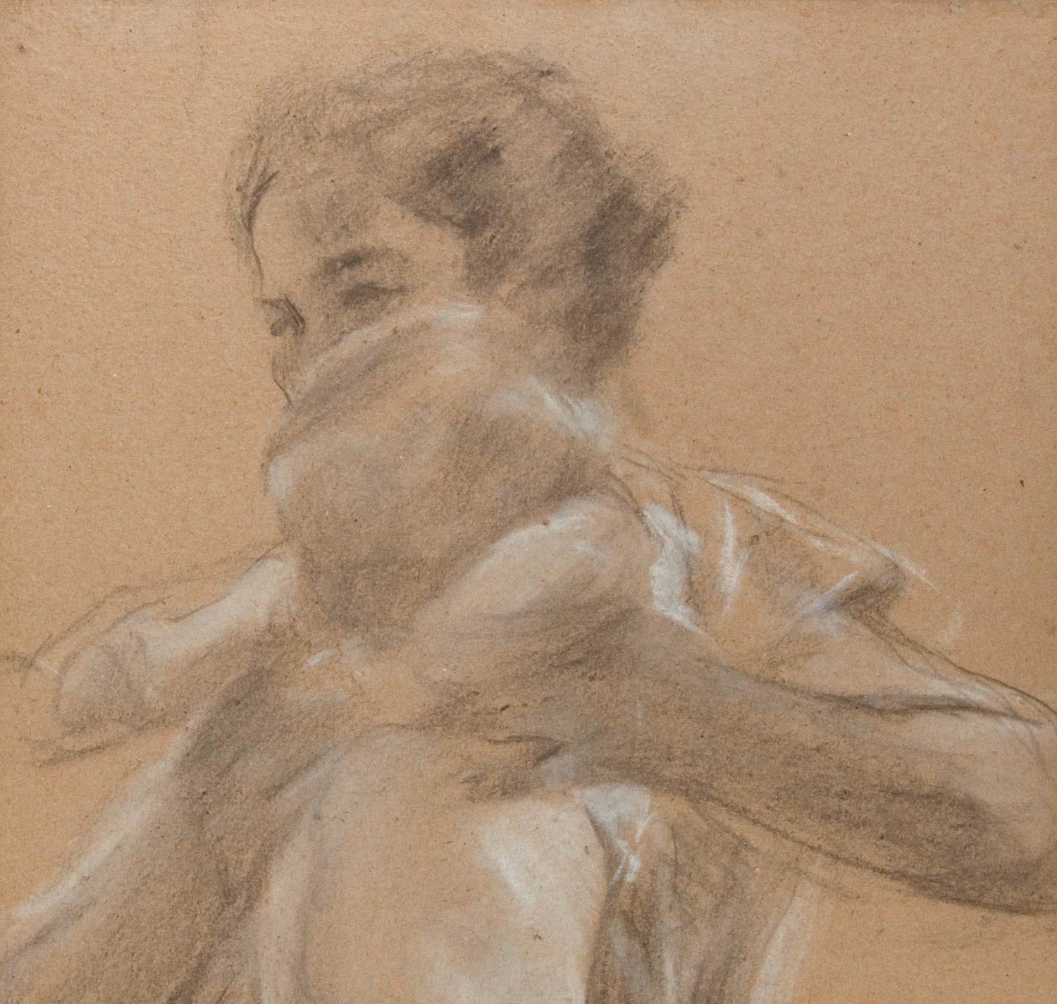 Madre con su hijo 1899 Carboncillo y clarión sobre papel pegado sobre cartón 60,1 x 42,4 cm Museo Sorolla © Museo Sorolla.