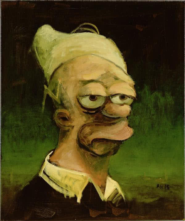 Anton Henning. Portrait No. 444, 2015. Óleo sobre lienzo / Oil on canvas. 60 x 50 cm.