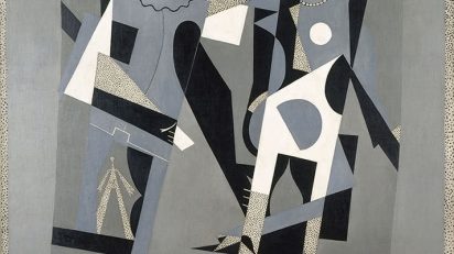 Pablo Picasso, Arlequín y mujer con collar, 1917. Oleo sobre tela 200 x 200 cm. Legado de la baronesa Eva Gourgaud en 1965. Centre Pompidou, Paris. Musée national d'art moderne/Centre de création industrielle. nºinv. AM 3760 P. Fotografía © Centre Pompidou, MNAM-CCI, Dist. RMN-Grand Palais / Bertrand Prévost © Sucesión Pablo Picasso, VEGAP, Madrid 2016.