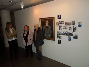 Berta Fernández, responsable provincial de Cultura de Huesca, junto a Teresa Salcedo y María Cruz Sarvisé.