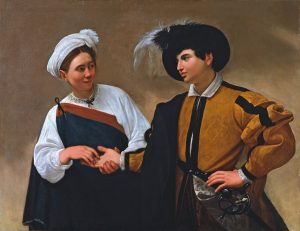 Michelangelo Merisi Caravaggio. La buenaventura. 1595-1596. Roma, Musei Capitolini - Pinacoteca.