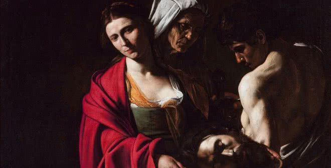 Salomé con la cabeza del Bautista, (1606-1607). Michelangelo Merisi da Caravaggio (1571-1610). Palacio Real de Madrid.