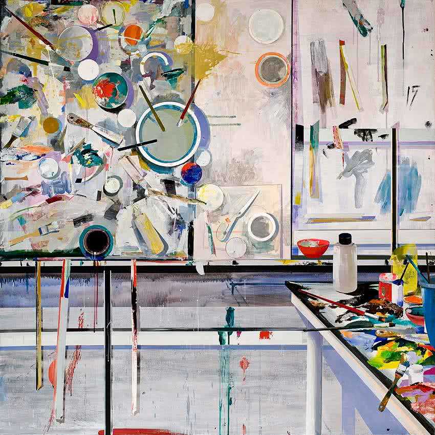 Natura treinta (Bipolar), 2014, acrílico sobre lienzo, 150 x 150 cm.