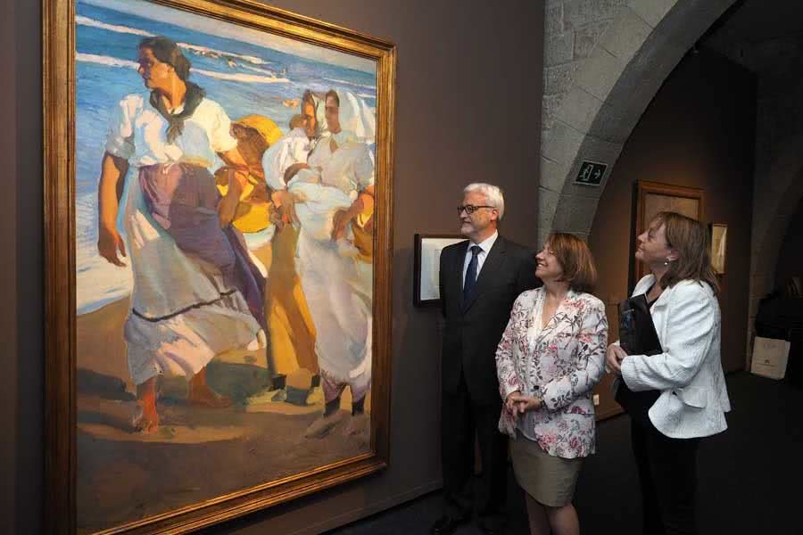 Presentación de la exposición 'Sorolla. Apuntes en la Arena' en CaixaForum Girona. Foto: PERE DURAN / NORD MEDIA.