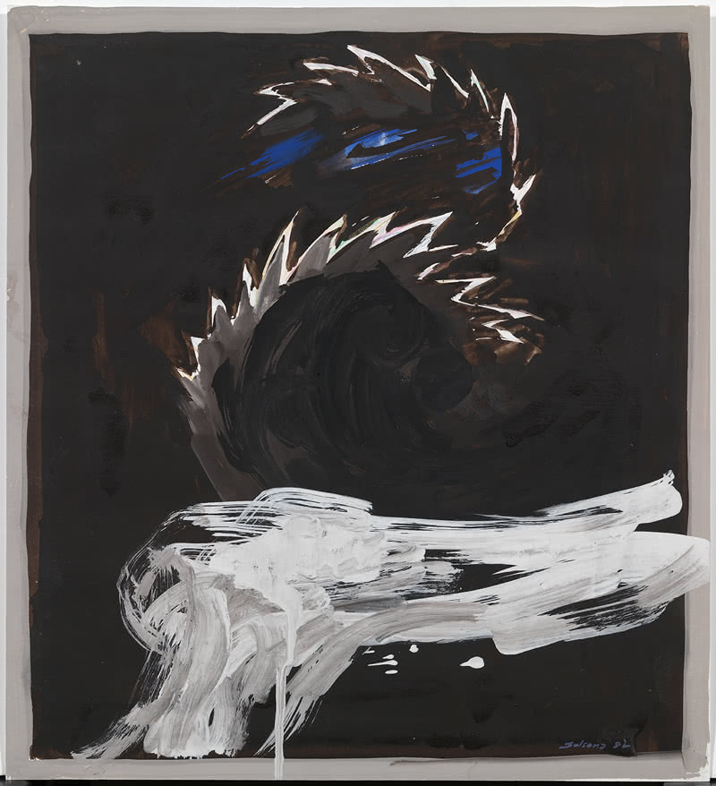 Serruchos circulares (tema vegetal sobre fons oscuro) 1987. Col·lecció MACBA. Consorci MACBA. Donació Fundación Almela-Solsona.