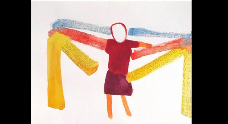 Sans titre (Sin título), 2013. Acuarela y mina de plomo sobre papel. 30 x 40 cm. Cortesía de la artista y Peter Freeman, Inc.