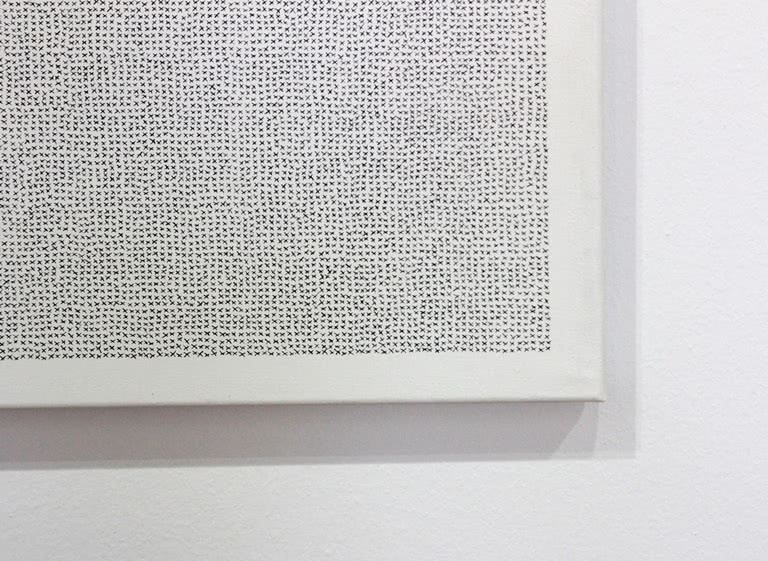 Miguel Ángel Barba. Exis, 2015. Técnica mixta sobre lienzo. 157 x 225 cm.