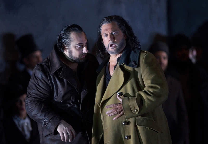 Barítono: George Petean (Iago) / tenor: Gregory Kunde (Otello). Fotógrafo: Javier del Real | Teatro Real.
