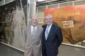 José Vilarasau, presidente de Honor de "la Caixa", e Isidro Faine, presidente de la Fundación Bancaria "la Caixa".