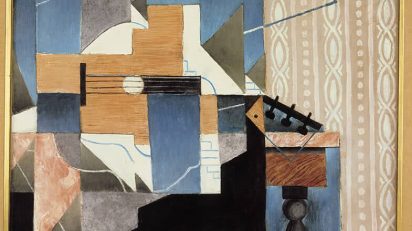 Juan Gris, La guitare sur la table, 1913. Óleo sobre lienzo, 85 x 97 cm.