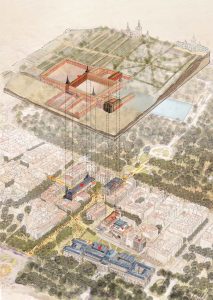 Foster + Partners L.T.D. y Rubio Arquitectura S.L.P. Estrategia urbana e integración del Salón de Reinos de Buen Retiro en el campus Prado.