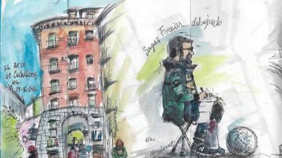 Dibujo de Ángel Lage (DibujaMadrid 2016).
