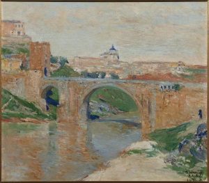 Aureliano de Beruete y Moret, Puente de Alcántara, Toledo, 1906. Óleo sobre lienzo, 54 x 47 cm. Dedicado a Francisco Acebal. Colección Gerstenmaier.