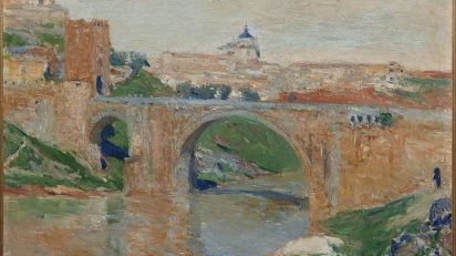 Aureliano de Beruete y Moret, Puente de Alcántara, Toledo, 1906. Óleo sobre lienzo, 54 x 47 cm. Dedicado a Francisco Acebal. Colección Gerstenmaier.