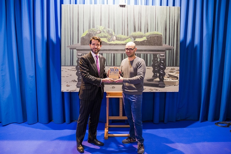 Entrega del II Premio Solán de Cabras de Arte Joven a Antonio Montalvo.