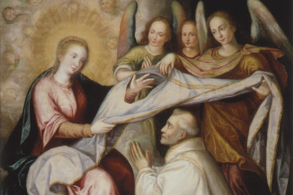 Imposición de la casulla a San Ildefonso (detalle). Juan Sánchez Cotán.