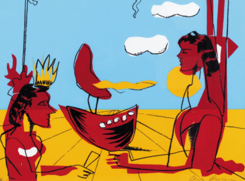 Carlos Berlanga, <em>Personajes en paisaje metafísico</em>, 2001.