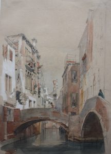 Eugenio Lucas Velázquez. Canal del Paraíso, Venecia, 1868.