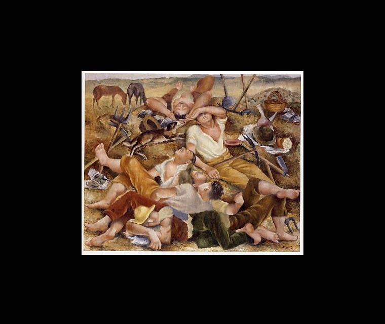 L'heure du midi. 1925. Josep de Togores. Óleo sobre tela. 60 x 73 cm.