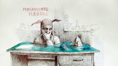 José Luis SERZO. Pensamiento iceberg, Serie Morfología del encuentro, 2017 | Cortesía Galería Gema Llamazares, Gijón.
