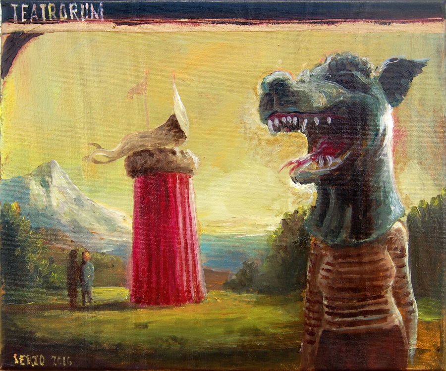 El descanso del apuntador-oleo sobre lienzo-22x27cm-2016