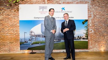 El presidente de la Fundación Botín, Javier Botín, y el director general de la Fundación Bancaria “la Caixa”, Jaume Giró.