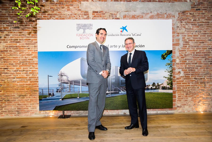 El presidente de la Fundación Botín, Javier Botín, y el director general de la Fundación Bancaria “la Caixa”, Jaume Giró.