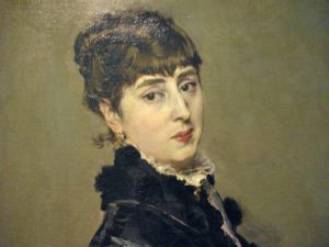 Detalle del retrato de Cecilia de Madrazo, esposa de Mariano Fortuny, por Giovanni Boldini.