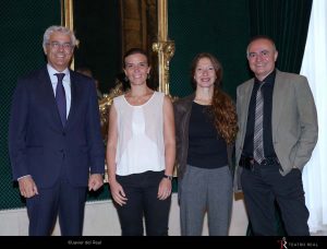 Ignacio García-Belenguer (director general del Teatro Real), Laura Furones (directora de Publicaciones), Rita Cosentino (coordinadora artística del Departamento Pedagógico) y Joan Matabosch (director artístico). @ Javier del Real / Teatro Real.