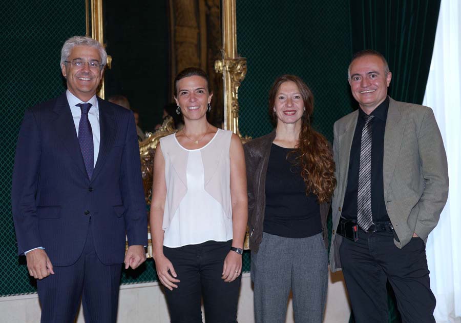Ignacio García-Belenguer (director general del Teatro Real), Laura Furones (directora de Publicaciones), Rita Cosentino (coordinadora artística del Departamento Pedagógico) y Joan Matabosch (director artístico). @ Javier del Real / Teatro Real.