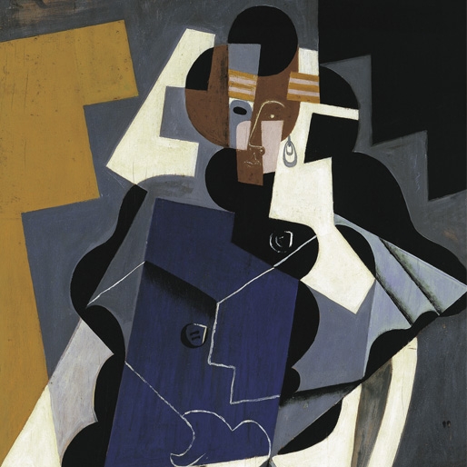 Juan Gris, Mujer sentada, 1917 (detalle). Colección Carmen Thyssen-Bornemisza en depósito en el Museo Thyssen-Bornemisza.
