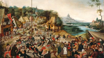 Pieter Brueghel el Joven (Bruselas, 1564 - Amberes, 1638), Fiesta del Árbol de mayo, hacia 1620. Huile sur bois; 50,5 x 75,2 cm. Musées d'art et d'histoire, Genève, Inv. 1978-0104. © Musée d'art et d'histoire, Genève. Don de Roger et Françoise Varenne, Genève, 1942, inv. n° 1978-0104. Foto: Bettina Jacot-Descombes.