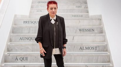 Presentación de la exposición retrospectiva "Concha Jerez. Interferencias". Centro Atlántico de Arte Moderno, CAAM. Las Palmas de Gran Canaria, 4 de octubre de 2017.