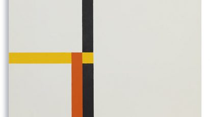 Tensiones Lineales / Espacios Asimétricos 8, 2017, Óleo sobre lienzo, 50 x 50 cms | César Paternosto.