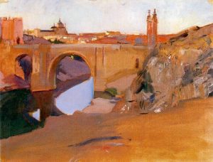Vista del Tajo. Toledo. SOROLLA (1912). Óleo sobre lienzo (49,5 x 65,5).
