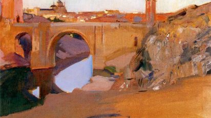 Vista del Tajo. Toledo. SOROLLA (1912). Óleo sobre lienzo (49,5 x 65,5).