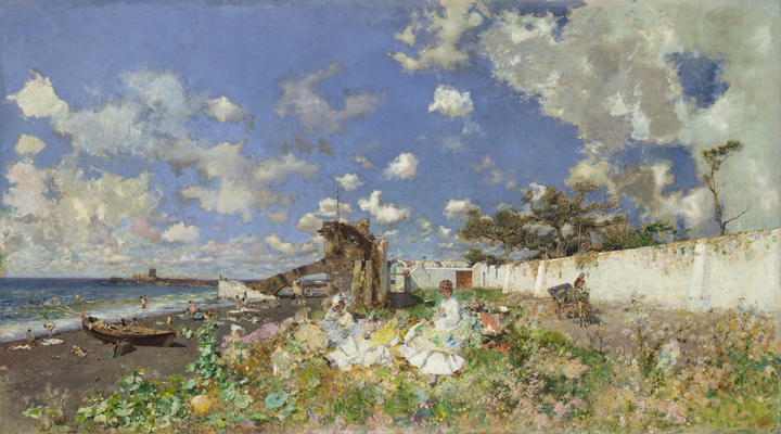 Playa de Portici. Mariano Fortuny y Marsal.